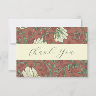 Elegantes Florals Muster flat Danke Karte