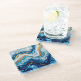 Elegantes Fluid Art Decorative Fliesen - Abstrakt Glasuntersetzer