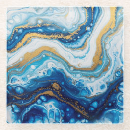 Elegantes Fluid Art Decorative Fliesen - Abstrakt  Glasuntersetzer