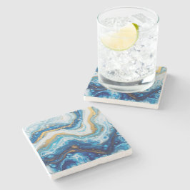 Elegantes Fluid Art Decorative Fliesen - Abstrakt Steinuntersetzer