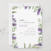 Elegantes Foliage & Lavender Brautparty gerundet