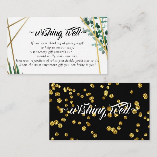 Elegantes Foliage zum Hochzeitswünschen Begleitkarte (Vorne/Hinten)