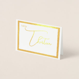 Elegantes Folien-Hochzeitstisch-Nummern-Zelt - DRE Folienkarte
