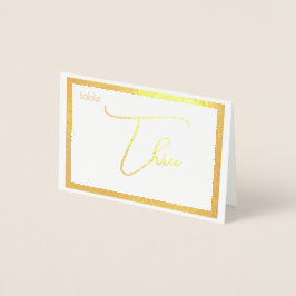 Elegantes Folien-Hochzeitstisch-Nummern-Zelt - DRE Folienkarte