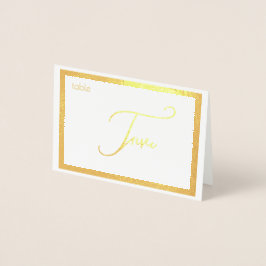 Elegantes Folien-Hochzeitstisch-Nummern-Zelt - FÜN Folienkarte