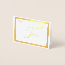 Elegantes Folien-Hochzeitstisch-Nummern-Zelt - VIE Folienkarte