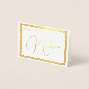 Elegantes Folien-Hochzeitstisch-Nummernschild - NE Folienkarte