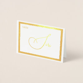 Elegantes Folien-Hochzeitstisch-Nummernschild - SE Folienkarte