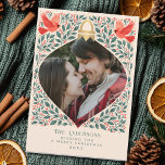 Elegantes Folk Art Kardinal Weihnachten Foliage Fo<br><div class="desc">Feiern Sie die Saison mit dieser eleganten Folk Art Kardinal Weihnachts-Weihnachtskarte. Sie können dies durch einen Klick auf "PERSONALISIEREN" weiter anpassen. Das Platzhalterbild wird von Unsplash bereitgestellt und ist NICHT zu verkaufen; ersetzen Sie es durch Ihre eigenen Fotos.</div>