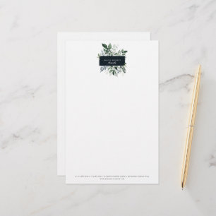 Elegantes Forest Foliage Frame Business Briefpapier