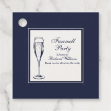 Elegantes formales dunkles Bleu Weiß Abschiedsgebi