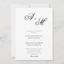 Elegantes formelles schwarzes und weißes Hochzeits