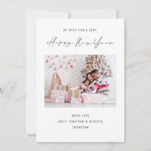 Elegantes Foto 2025 Kalender Glückliches Neues Jah Feiertagskarte