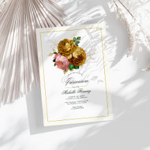 Elegantes Foto aus Gold und Blüten