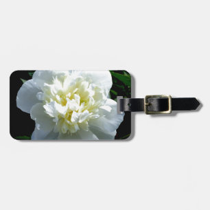 Elegantes Foto aus weißer Blume mit Blumen Gepäckanhänger