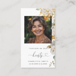 Elegantes Foto Beerdigungskarte Visitenkarte