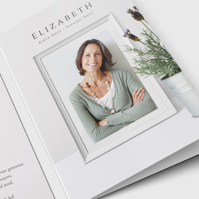 Elegantes Foto Beileid Beerdigung Danke Karten (Elegant Photo Sympathy Funeral Thank You Card)