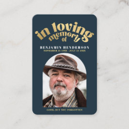 Elegantes Foto Beileid Beerdigung Gebetskarte Visitenkarte