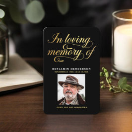 Elegantes Foto Beileid Beerdigung Gebetskarte Visitenkarte