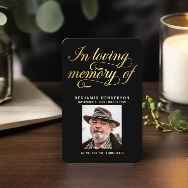 Elegantes Foto Beileid Beerdigung Gebetskarte Visitenkarte (Von Creator hochgeladen)