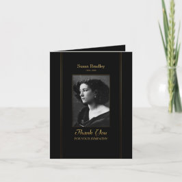 Elegantes Foto-Beileid danken Ihnen mit Dankeskarte