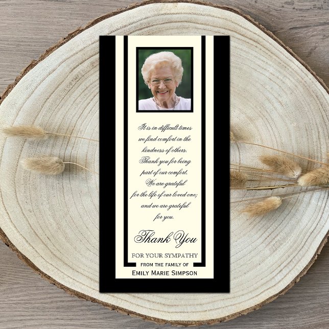 Elegantes Foto Beileid Vielen Dank Fotokarte Dankeskarte (Von Creator hochgeladen)