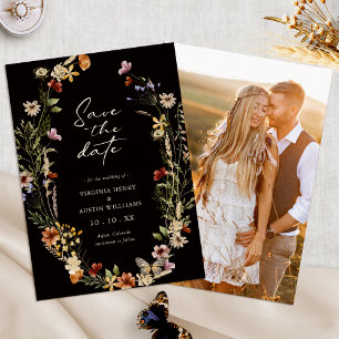 Elegantes Foto Boho Save the Date