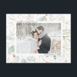 Elegantes Foto Botanische Vegetation Postkarte<br><div class="desc">Elegante und moderne goldene botanische Foto-Urlaubskarte. Für eine erweiterte Anpassung dieses Designs klicken Sie bitte auf den Link Weitere anpassen,  um den Schriftart,  die Größe,  die Farbe usw. zu ändern.</div>