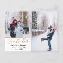 Elegantes Foto Collage Metallic Gold