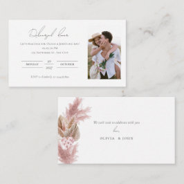 Elegantes Foto Collage Probe Abendessen Begleitkarte