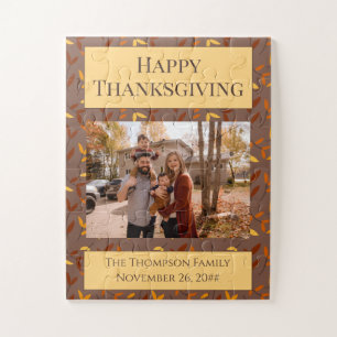 Elegantes Foto der Herbstleaf-Familie Puzzle