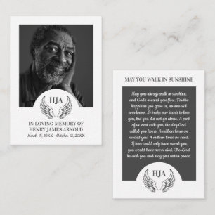 Elegantes Foto, Engel Wings, Gebetskarte Visitenkarte