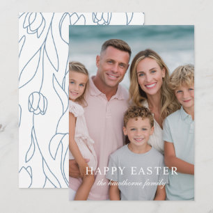 Elegantes Foto Frohe Ostern Feiertagskarte