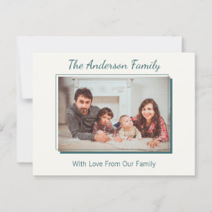 Elegantes Foto für benutzerdefinierte Familien Postkarte
