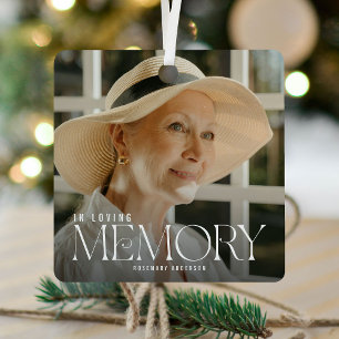 Elegantes Foto für das liebende Gedächtnis Ornament Aus Metall