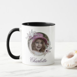 Elegantes Foto für die Blume mit Bilderrahmen Tasse