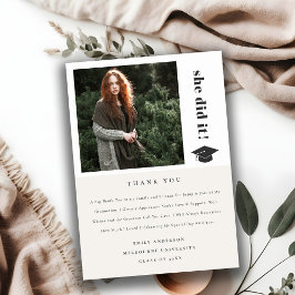 Elegantes Foto für die Fettformatierung Dankeskarte