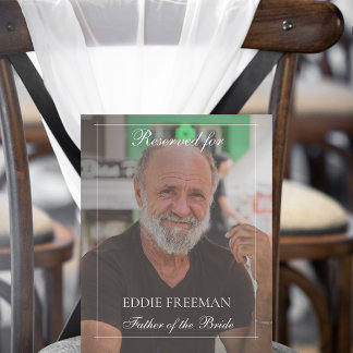 Elegantes Foto für die Hochzeit Sockelschild