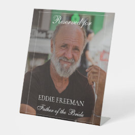 Elegantes Foto für die Hochzeit Sockelschild