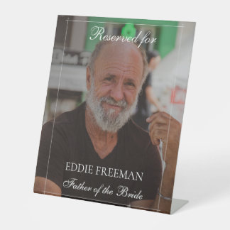 Elegantes Foto für die Hochzeit Sockelschild