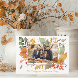 Elegantes Foto für Erntedank Feiertagskarte