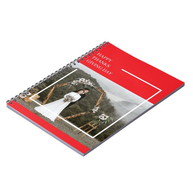 Elegantes Foto für Familien und glückliches Ernted Notizblock (Linke Seite)