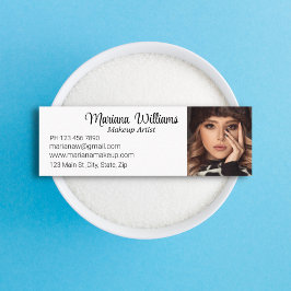elegantes Foto für Makeup-Künstler Mini Visitenkarte