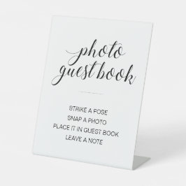 Elegantes Foto Gästebuch Sockelschild