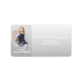 Elegantes Foto Girl Adressaufkleber