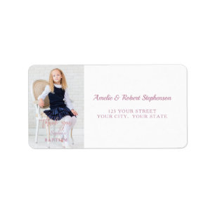 Elegantes Foto Girl Adressaufkleber