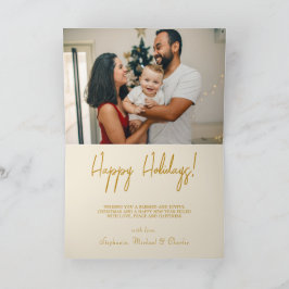Elegantes Foto Gold Script Frohe Weihnachten