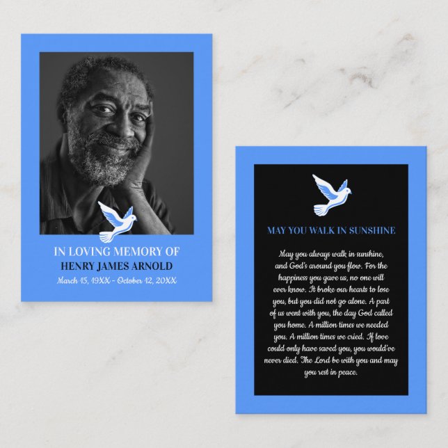 Elegantes Foto, Heilige Taube, Gebetskarte Visitenkarte (Vorne/Hinten)