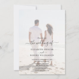 Elegantes Foto Hochzeit Einladung