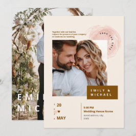 Elegantes Foto Hochzeit Einladung | Personalisierb